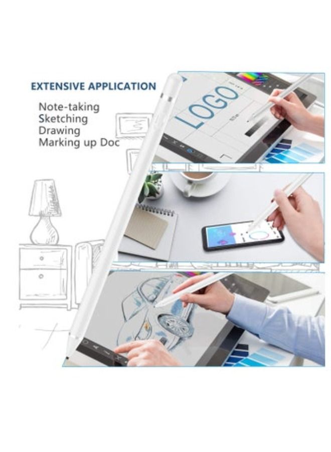 ACLIX Active Stylus Pen For iOS and Android Capacitance Touch Screen White Universal - Image 3