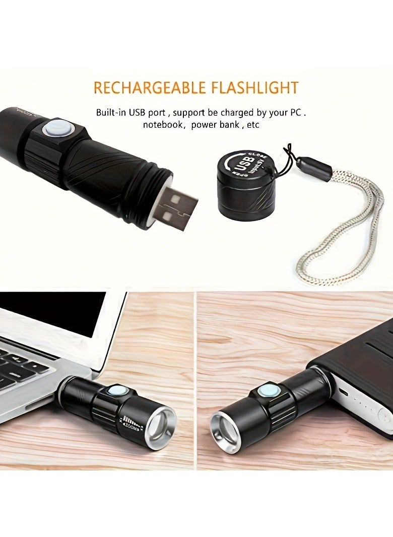 Rechargeable Zoomable UV Flashlight Black Light 395nm,Ultraviolet Flashlight Detector For Pet Urine Stain,Resin Curing,Scorpion Hunting - Image 4