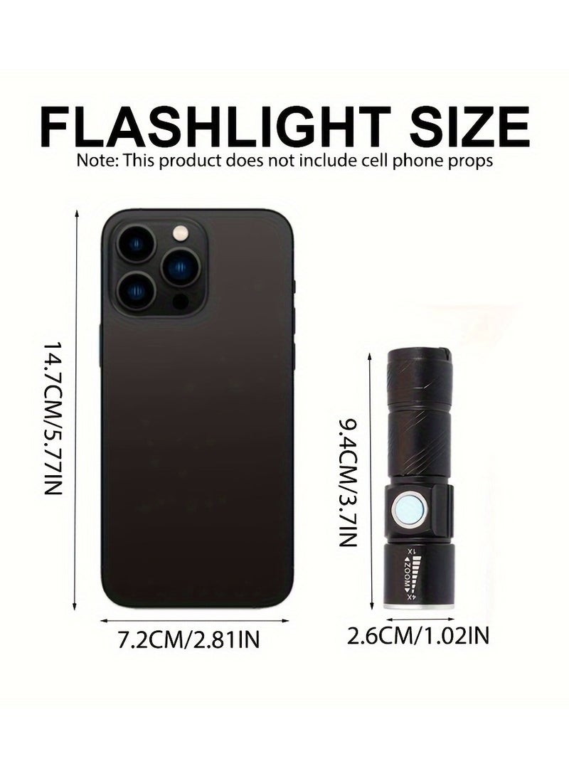 Rechargeable Zoomable UV Flashlight Black Light 395nm,Ultraviolet Flashlight Detector For Pet Urine Stain,Resin Curing,Scorpion Hunting - Image 5