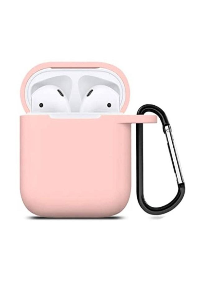 LEEKA - AirPods Silicone Case with Metal Clip - Shockproof, Anti-Slip, Dust-Resistant Protective Cover with Keychain Hook for Secure Fit - Scratchproof, Durable Shell for AirPods 1st/2nd Generation Black - Image 1