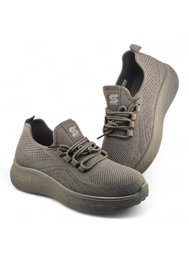 Stone Lightweight Knitted Sneakers