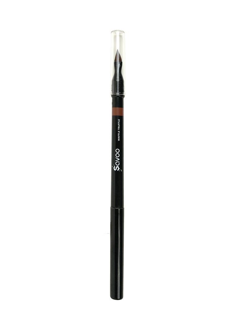 Savoo Lip Liner – Waffle Truffle | Creamy Long-Lasting Lip Pencil with Jojoba Oil & Lip Booster Peptides | Vegan, Waterproof, Recyclable | Defines & Enhances Lips - Image 2