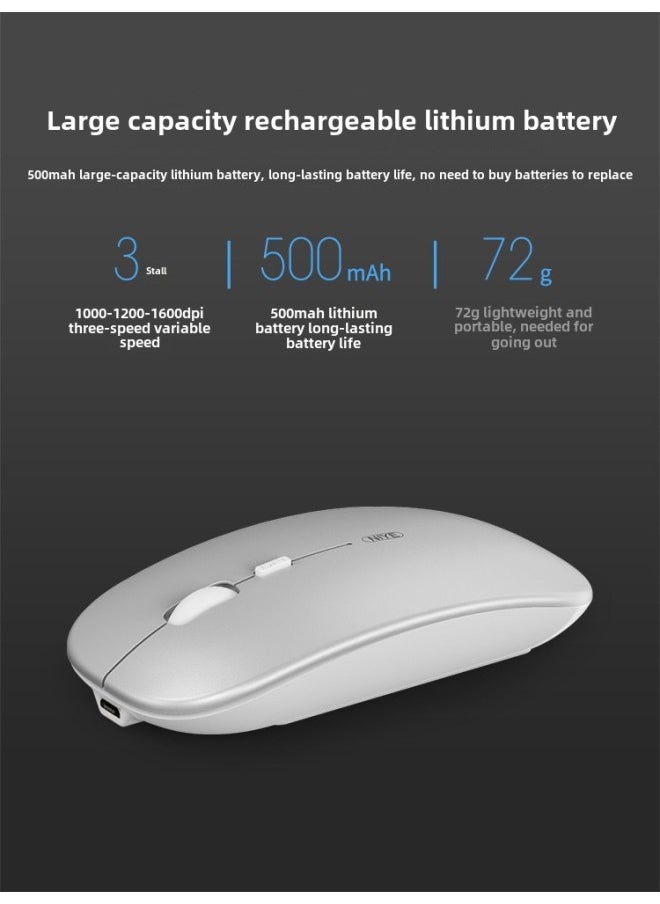 Suitable For Apple MacBook/Pro/Air Laptop Wireless Bluetooth Mouse Rechargeable Silent-Specifications:Rose Gold/single Bluetooth Version [silent/rechargeable] Bluetooth 5.0-official Standard
