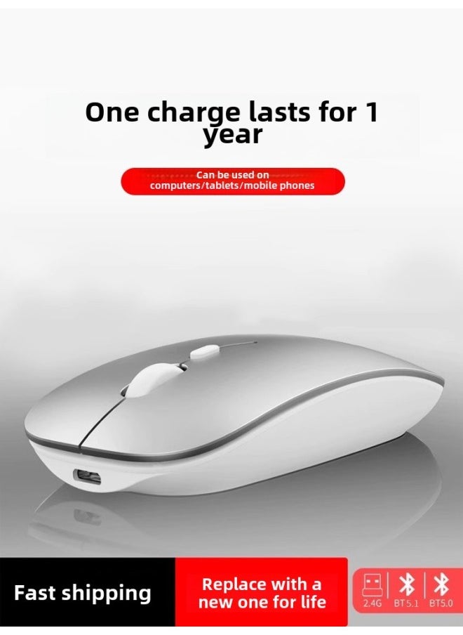 Suitable For Apple MacBook/Pro/Air Laptop Wireless Bluetooth Mouse Rechargeable Silent-Specifications:Rose Gold/single Bluetooth Version [silent/rechargeable] Bluetooth 5.0-official Standard