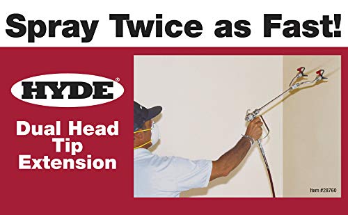 Hyde هيد 28760 ملحق فوهة رش مزدوجة، رشاش طلاء، ملحق رشاش مزدوج الرأس. - Image 4