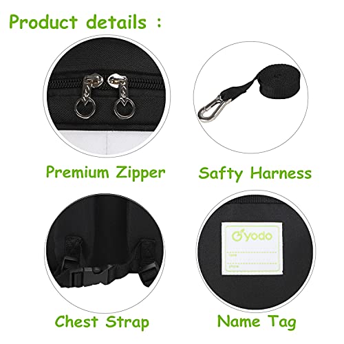 yodo Kids Insulated Toddler Backpack with Safety Harness Leash and Name Label - Playful Preschool Lunch Boxes Carry Bag, Panda - Image 5