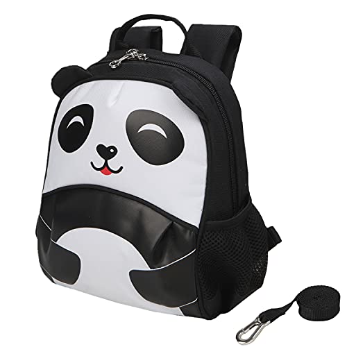 yodo Kids Insulated Toddler Backpack with Safety Harness Leash and Name Label - Playful Preschool Lunch Boxes Carry Bag, Panda - Image 1