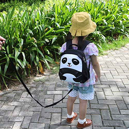 yodo Kids Insulated Toddler Backpack with Safety Harness Leash and Name Label - Playful Preschool Lunch Boxes Carry Bag, Panda - Image 2