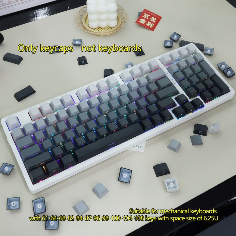 Cherry PBT Sublimation Keycaps Side Etched Translucent Gradient for MX Switch Mechanical Keyboards - Image 5