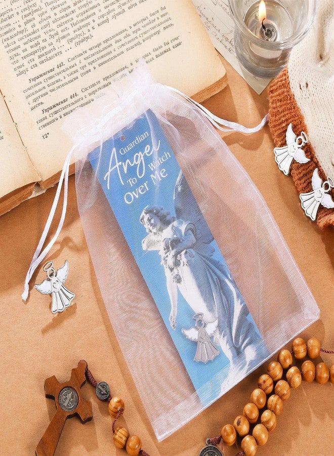 Supervitae 24 Pcs/ 12 Sets Guardian Angel Pin Religious Bookmark Gift Bulk, Include 12 Christian Psalm 91: 11 Bookmarks 12 Guardian Angel Pin for Adult Church Party Favors - Image 2