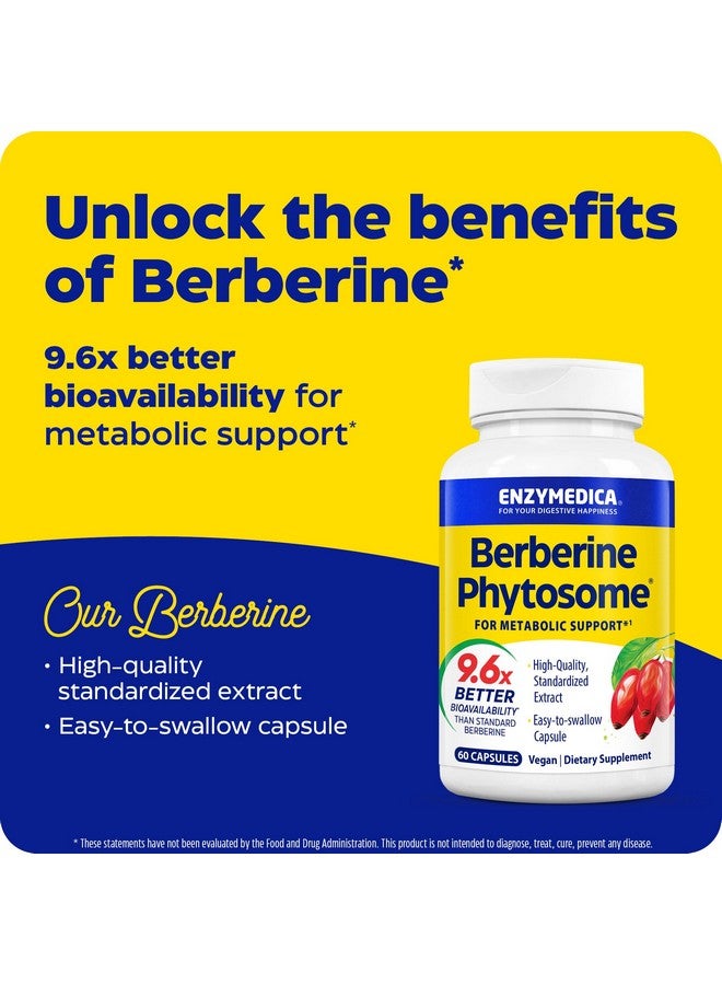 ENZYMEDICA إنزيميدكا، بيربرين فيتوسوم، 9.6X توافر حيوي أفضل، مكمل غذائي نباتي طبيعي عالي الفعالية لدعم الأيض، 60 كبسولة - Image 3