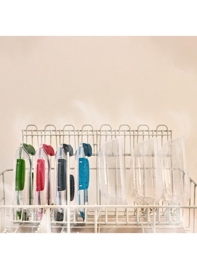 Dunya Plastik Dunia Fresh & Lock red Rectangular 4-Piece Food Storage Refrigerator Container Set - With Airtight Lid - BPA Free (310-565-975-1675) ML - Image 3