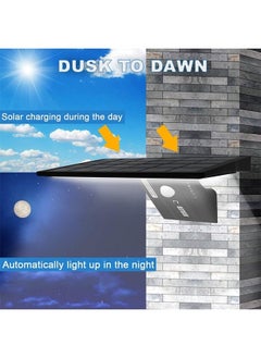 Bukela Solar Lights Outdoor, JESLED 2600mAh Solar Motion Sensor Security Lights Solar Powered Lights with Remote Control, 90LEDs 4 Modes IP65 Waterproof Solar Wall Lights Outside for Garden Fence Garage  - Image 5
