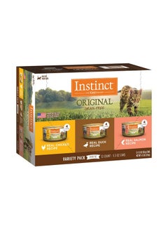 مجموعة متنوعة من الأطعمة المعلبة الطبيعية الرطبة للقطط من شركة Instinct Original Grain Free Recipe من Nature's Variety، 5.5 أونصة (عبوة من 12 علبة)