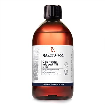 Naissance Calendula Infused Oil No 202 450ml for Skin Hands Feet Nails Hair - Image 1