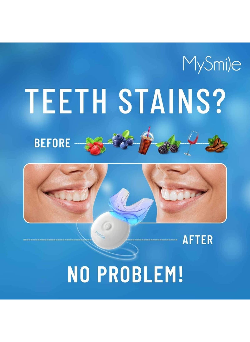 MySmile Teeth Whitening Kit with LED Light, 10 Min Non-Sensitive Fast Teeth Whitener with 3 Carbamide Peroxide Teeth Whitening Gel, Helps to Remove Stains from Coffee, Wines, Soda, Food - Image 5