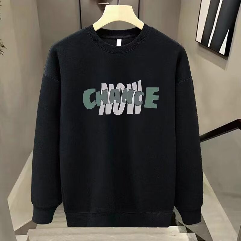 Crewneck Sweat 2024 New Spring and Autumn Fashion Brand Couple Crewneck Pullover Loose Autumn and Winter Long Sleeve Clothes G591 black "thin] 