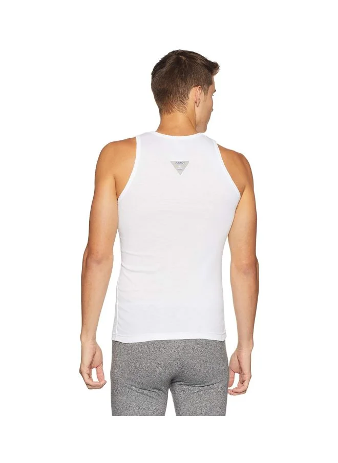 جوكي Jockey FP04 Men Super Combed Cotton Rib Round Neck Sleeveless Vest with Extended Length for Easy Tuck