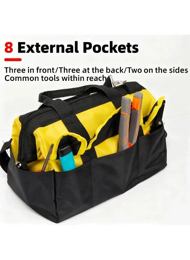 شنطة الأدوات - متعددة الوظائف عالية الدقة مع قاعدة من قماش الأكسفورد، منظم كهربائي من القماش القوي الحامل والمقاوم للتآكل للرجال - Image 4