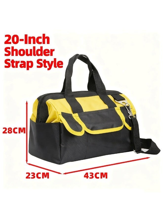 شنطة الأدوات - متعددة الوظائف عالية الدقة مع قاعدة من قماش الأكسفورد، منظم كهربائي من القماش القوي الحامل والمقاوم للتآكل للرجال - Image 1