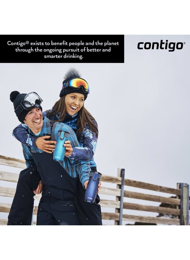Contigo West Loop Autoseal Travel Mug, Stainless Steel Thermal Vacuum Flask, Leakproof Tumbler, Coffee Mug With Bpa Easy-Clean Lid, Gunmetal 470 ml, 1 Count (Pack of 1) 2095797 - Image 2