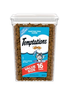 Temptations Classic Crunchy And Soft Cat Treats Tempting Tuna Flavor, 16 Oz. Tub  - Image 1