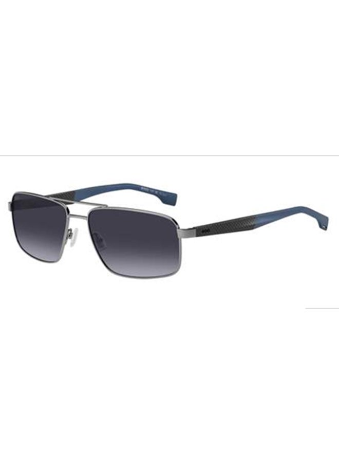 HUGO BOSS - نظارة شمسية للرجال بإطار مستكشف للحماية من الأشعة فوق البنفسجية - BOSS 1580/S BROWN 59 مقاس العدسة: 59 مم Ruthen Blue - Image 1