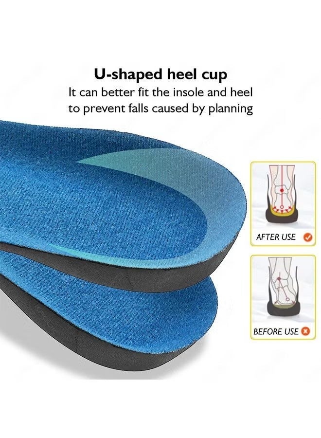 Orthotic Insoles for Flat Feet, Arch Support for Men and Women, Pain Relief for Plantar Fasciitis, Heel, Ankle(L EU:44-47) - Image 5