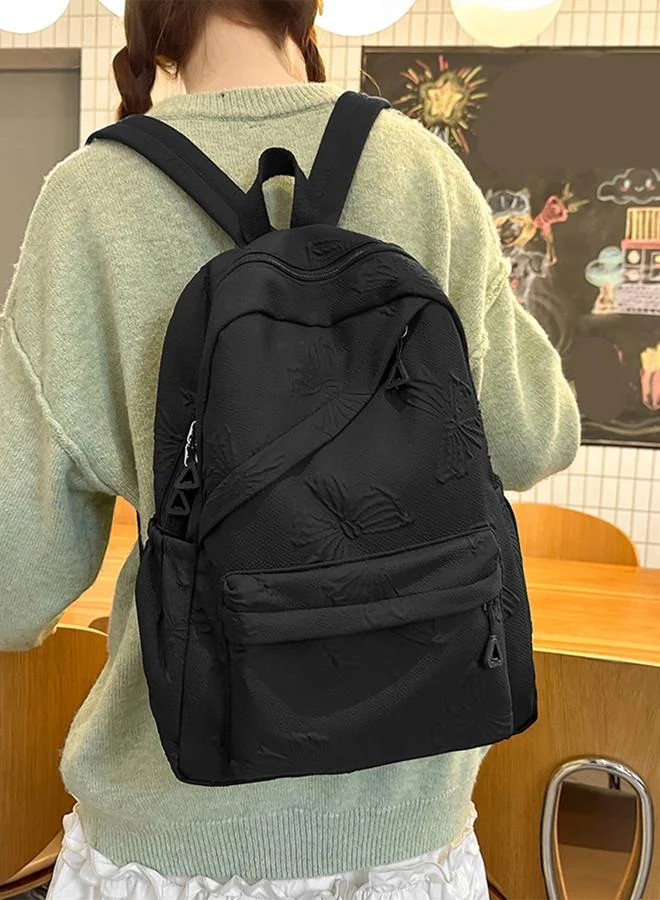 Take Two Black Textured Backpack