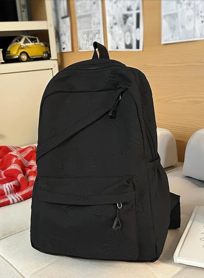 Take Two Black Textured Backpack