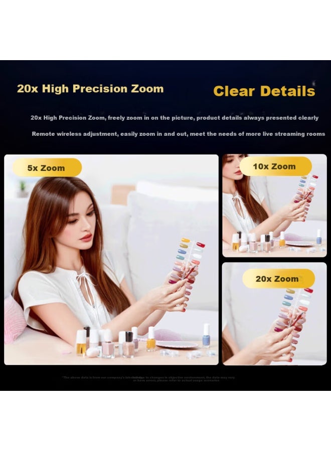 Stiger 4K Computer Webcam, Beauty Enhancement, Ultra-Clear Dual-Lens, Plug-And Camera, 20X Zoom Equipment, Vertical Screen, For Conference Video, Laptop And Desktop Computer - Image 4