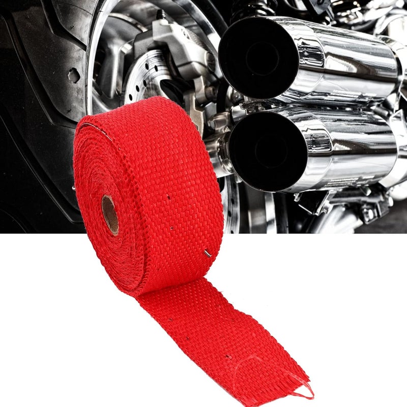 Exhaust Heat Wrap, Widely Used Exhaust Pipe Tape for Car Accessories(red) - Image 2