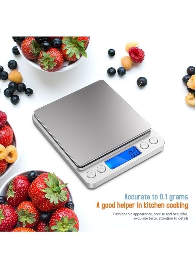PROMASS Food Scale,Digital Kitchen Scale Weight Grams and Ounces for Food Baking,Cooking with 12 Measuring Spoons| 304 Stainless Steel|1g/0.04oz Precise Graduation| LCD Display|6 Units with Tare Function - Image 4
