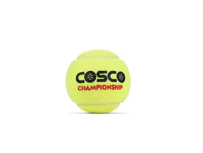 COSCO Rubber Championship Tennis Ball, Yellow Standard Size - Image 3