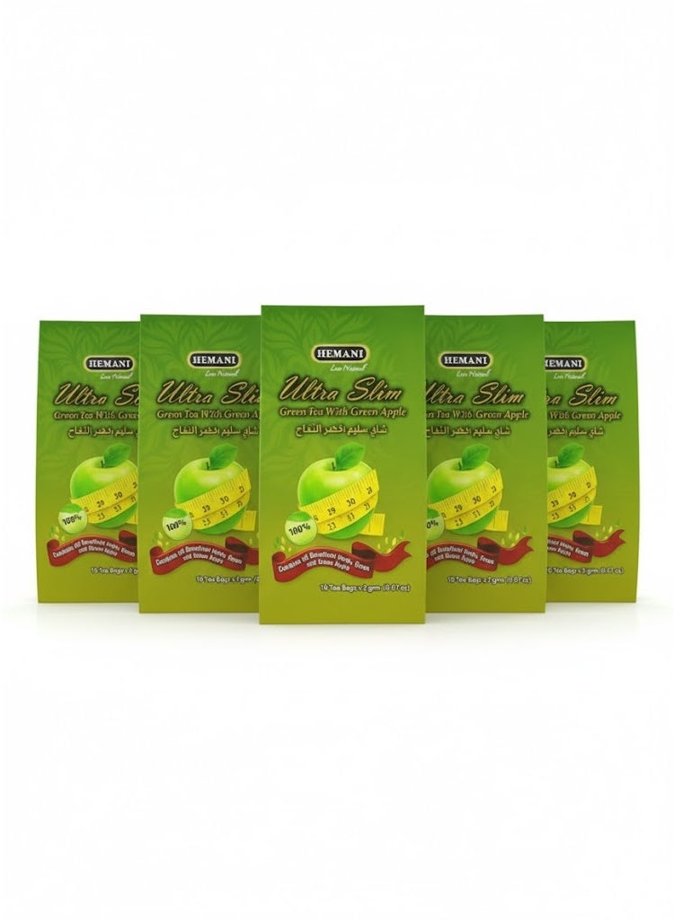 هيماني شاي هيماني الترا سليم بالتفاح الأخضر, شاي اعشاب طبيعية للتنحيف وانقاص الوزن. 50 مغلف - Image 1