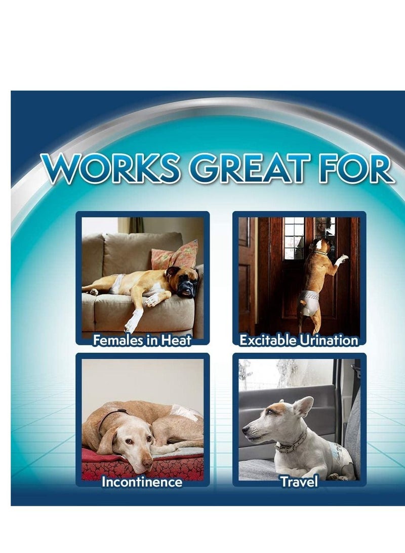 Simple Solution 12Pc Medium Improved Fit Disposable Female Dog Diapers - Image 5