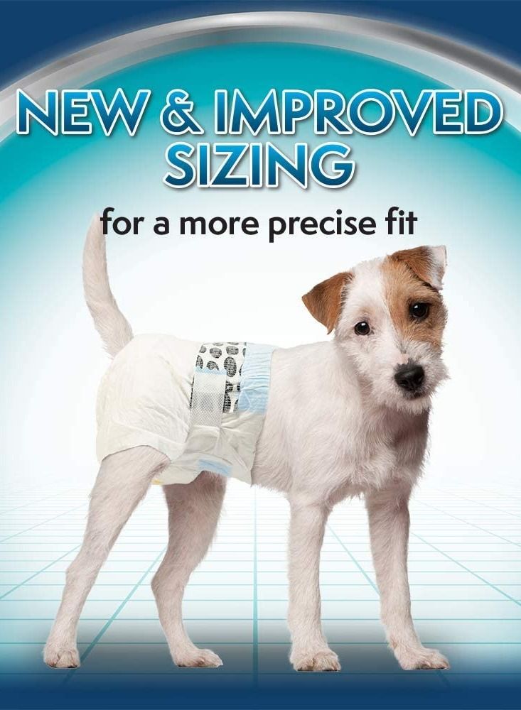 Simple Solution 12Pc Medium Improved Fit Disposable Female Dog Diapers - Image 4