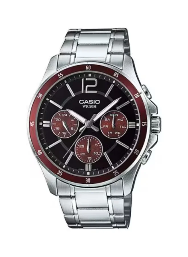 CASIO Men's Stainless Steel Analog Watch MTP-1374D-5AVDF - 43.5 mm