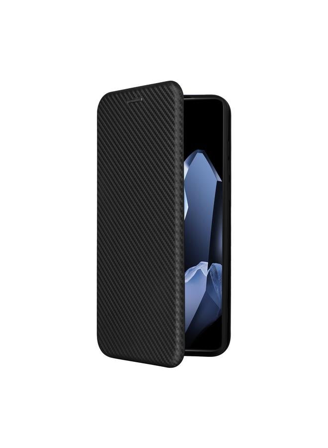 اس-توب جراب هاتف OnePlus 13 مصنوع من ألياف الكربون والجلد القابل للطي - Image 2