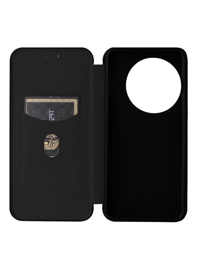 اس-توب جراب هاتف OnePlus 13 مصنوع من ألياف الكربون والجلد القابل للطي - Image 5
