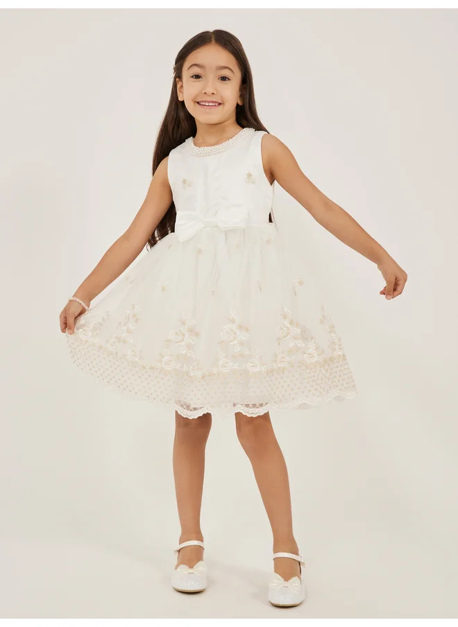 ستايلي Styli Limited Embroidered Lace Detail Sleeveless Dress
