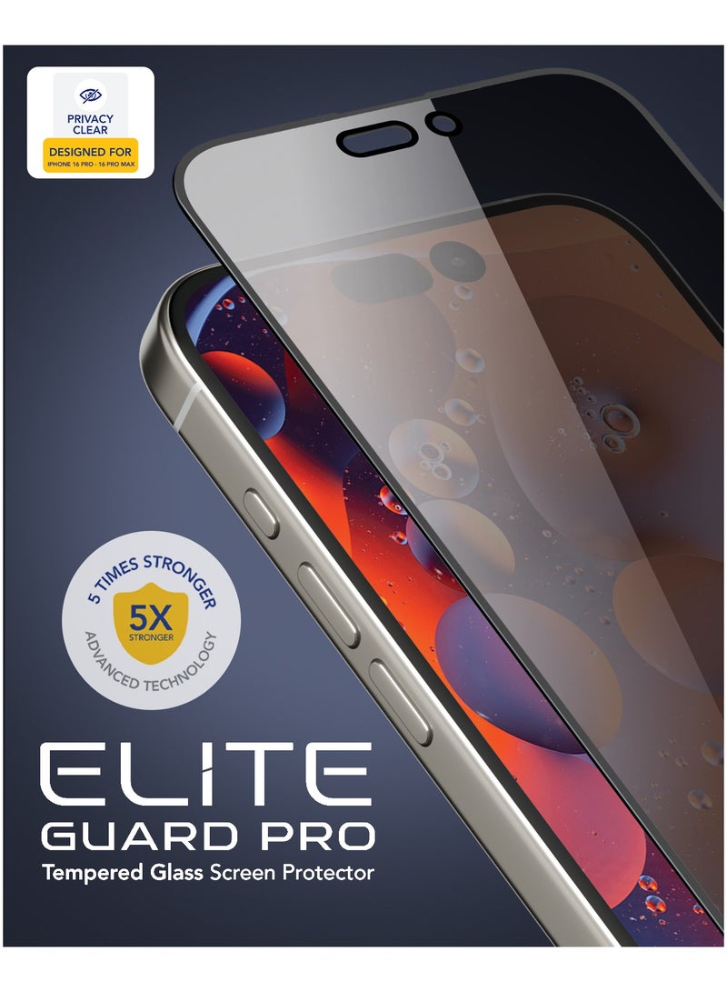Remson Elite Guard Pro Tempered Glass Screen Protector Privacy HD 9H Hardness Full Coverage with Installation Tool Kit compatible for iPhone 16 Pro 6.3 inch - Image 5