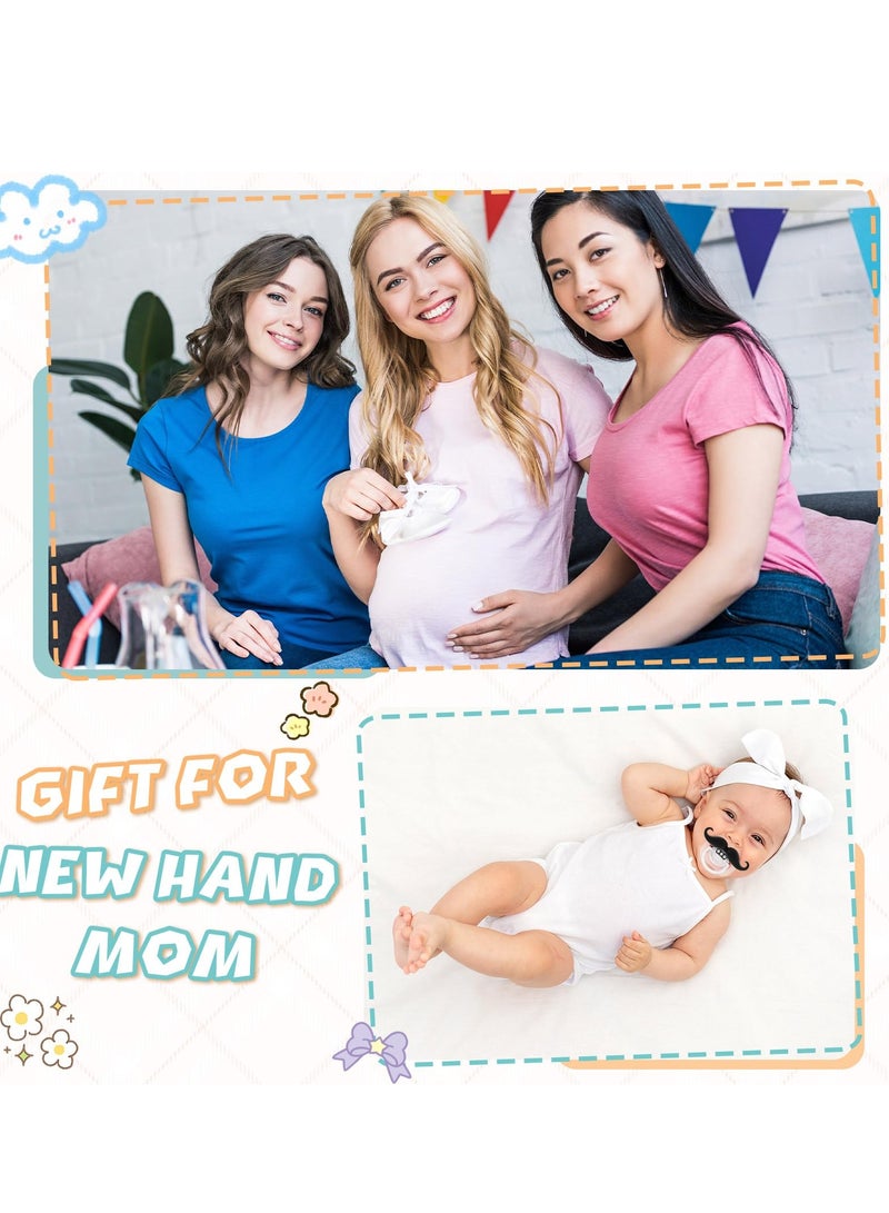 8 Pcs Mustache Baby Pacifiers for Newborns, BPA,Free Orthodontic Silicone Nipple, Cute and Funny Binkies for Infants and Toddlers - Image 4