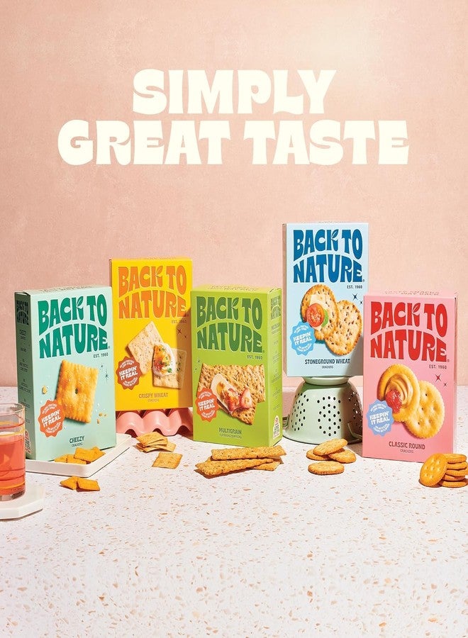 Back to Nature Harvest Whole Wheat Crackers, Non-GMO,Plant-Based Snack Cracker, Made with Whole Grain Wheat & Sea Salt, Snack Happy, 7 oz Box - Image 5