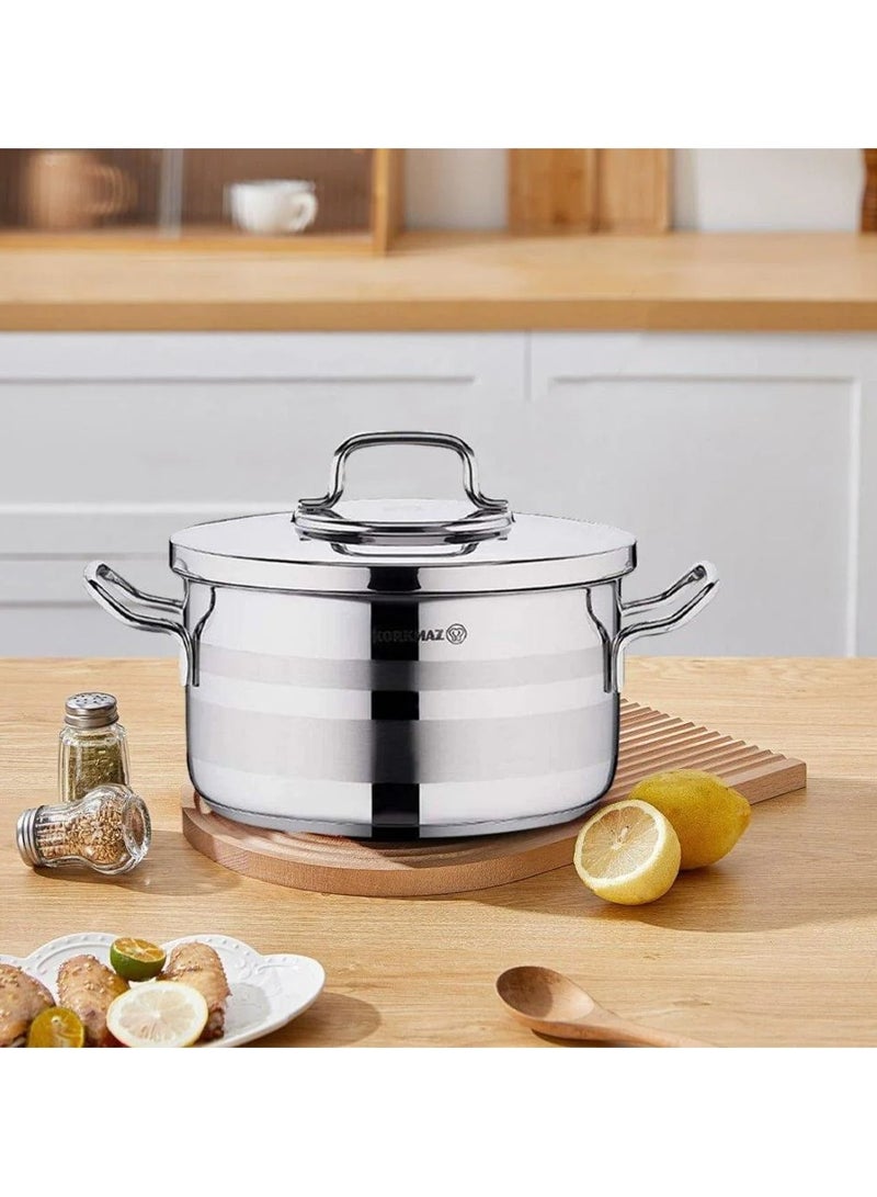 Korkmaz Astra Korkmaz steel pot, size 24 cm - Image 3