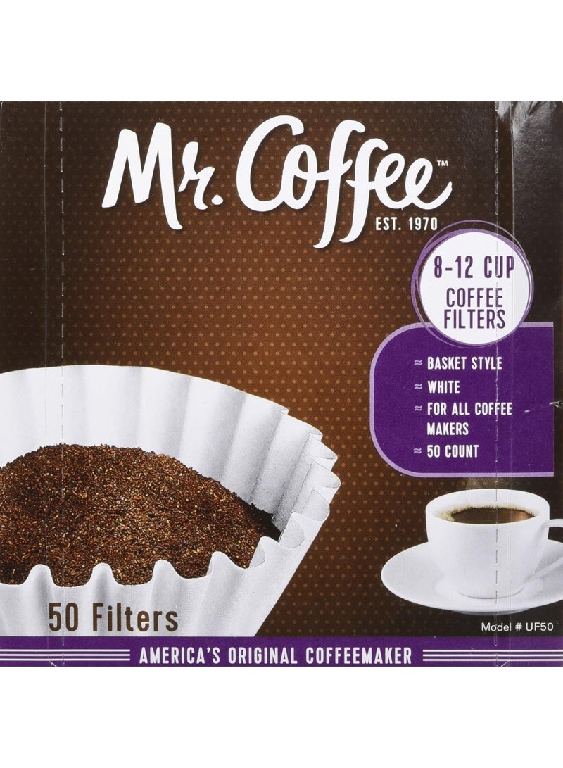 Mr. Coffee Coffee Filters 8-12 Cups, Pack of 50 Pieces (2 Packs - 100 Filters Total) - Image 1