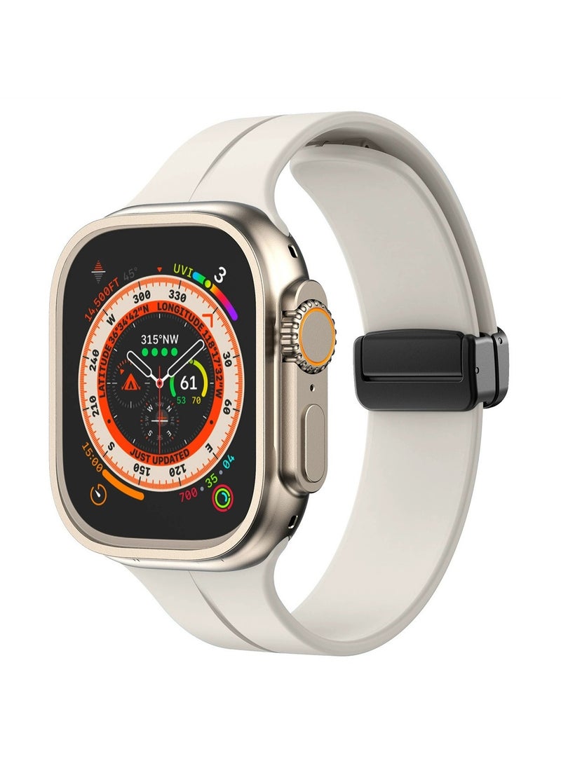 Youque - 2 Pack Soft Silicone Strap for Apple Watch Series 10, Compatible with Apple Watch Ultra 2/Ultra, Series10/9/8/SE 2nd Gen/7/SE/6/5/4/3/2/1, Compatible with 49/46/45/44/42mm Band - Image 1