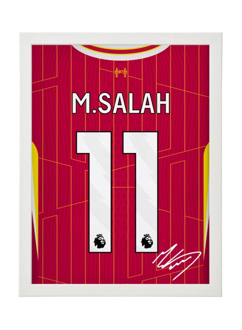 Boomah Accessories Mo Salah Liverpool Shirt Autographed Framed Poster 30x40cm - Football Memorabilia, Soccer Collectible, Gift for Fans 