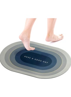 Status Contract Status Contract Water Absorbing Mat For Bathroom Quick Dry Rubber Backed Anti-Slip Floor Mat Non Slip Mat For Home, Kitchen (40 X 60 Cm) (Grey)  - Image 2