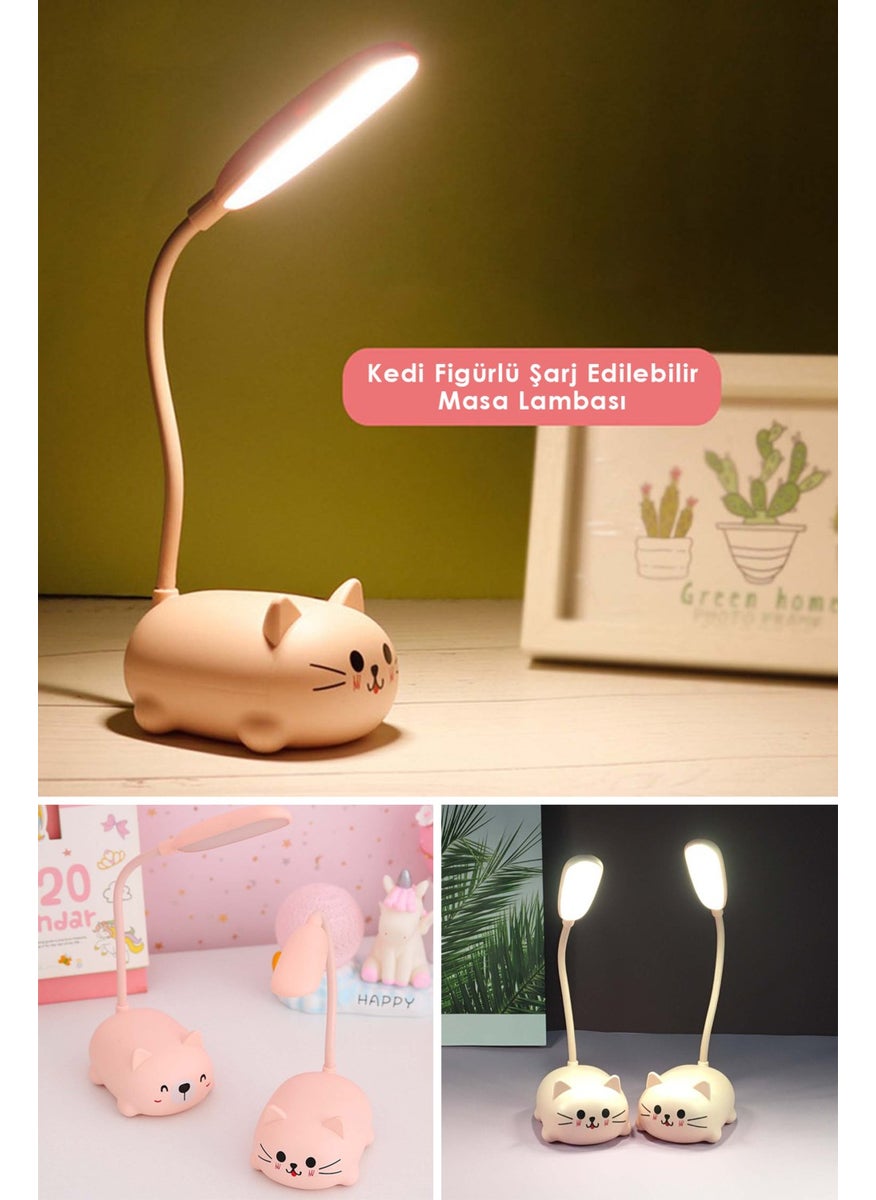 Technosmart USB Cat Figure Table Lamp Gift Night Light Rechargeable for Children  - Image 1